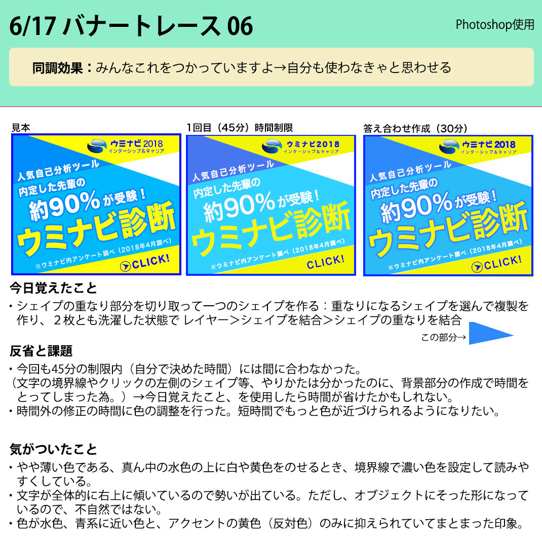 バナートレース 1ヶ月目 デザイン初心者のバナートレース やり方と感想の記録 こらさんぽ